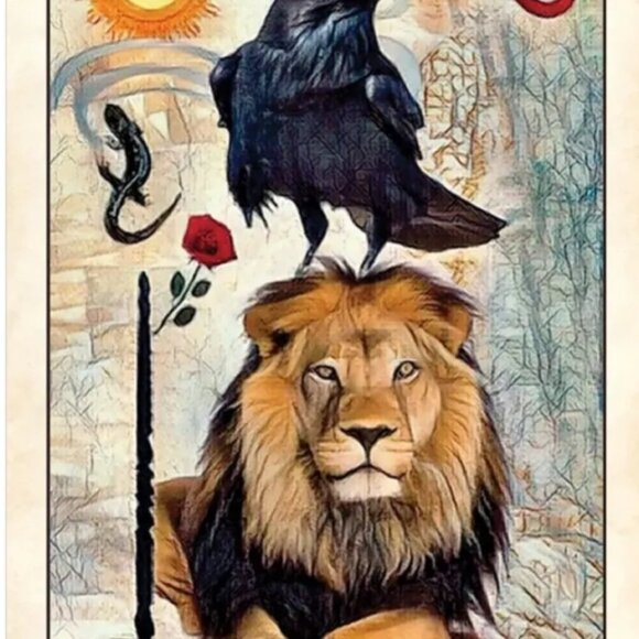 Crow tarot MINI, familiar, pocket size, Rider-Waite, Beginner deck 128 page book - Picture 3 of 10